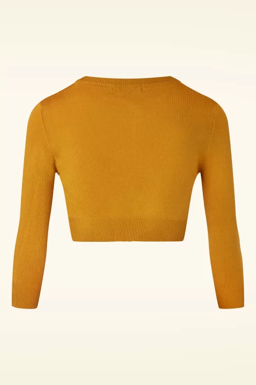 Mak Sweater Shela cropped vest in bronsgeel