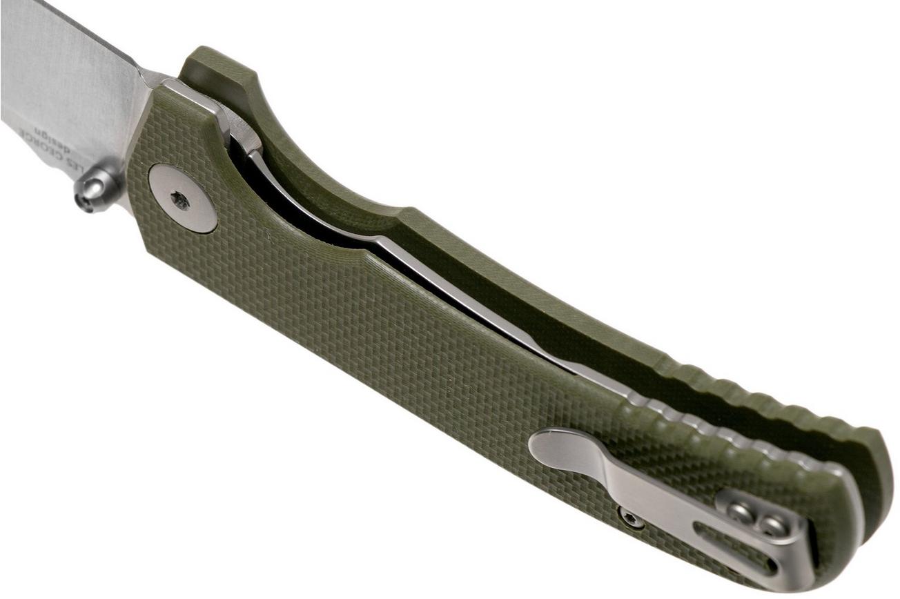Spartan Blades Astor SFBL8GR Green G10 zakmes, Les George design
