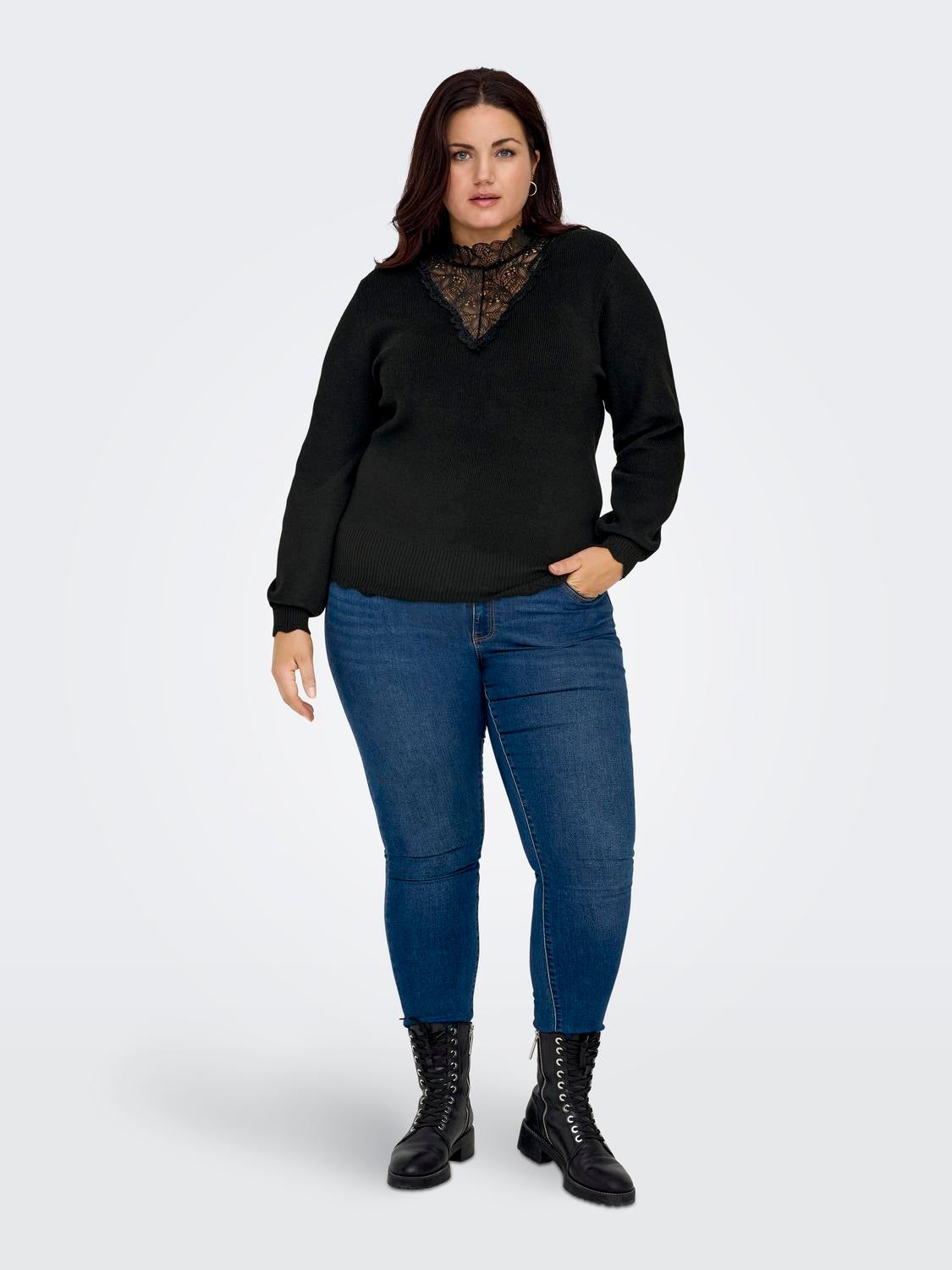 CARREBECCA Strickpullover Black