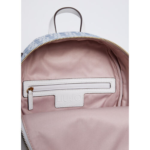 Liu Jo - Mochila jacquard con logotipo Azul