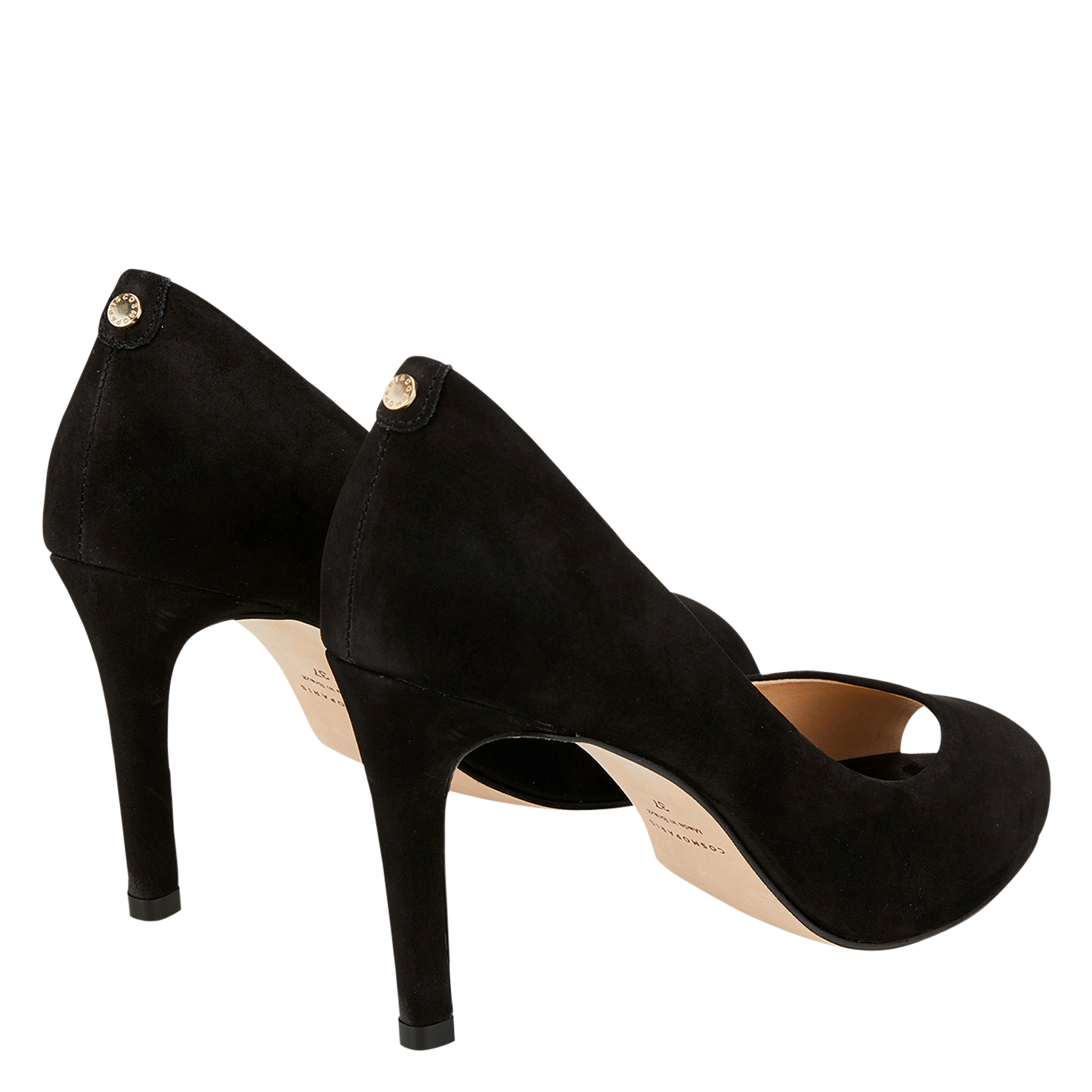 OCEANE - Escarpins en cuir velours | Noir