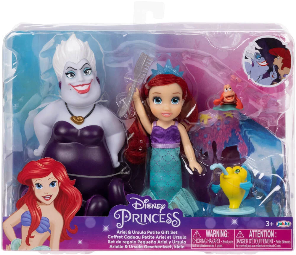 DISNEY PRINCESSES - ARIEL - COFFRET POUPEE ARIEL ET URSULA