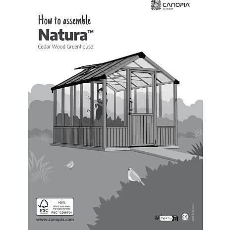 Natura Cedar drivhus - cedertræ