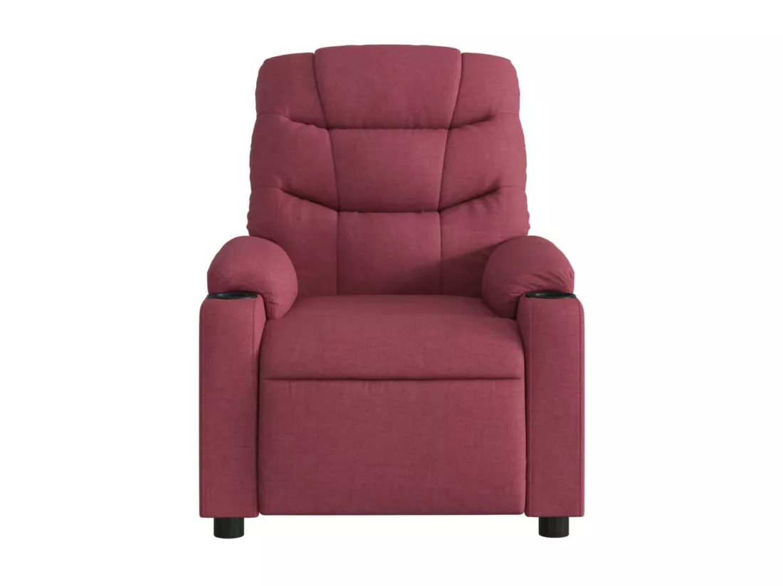 Fauteuil massant inclinable Rouge bordeaux Tissu
