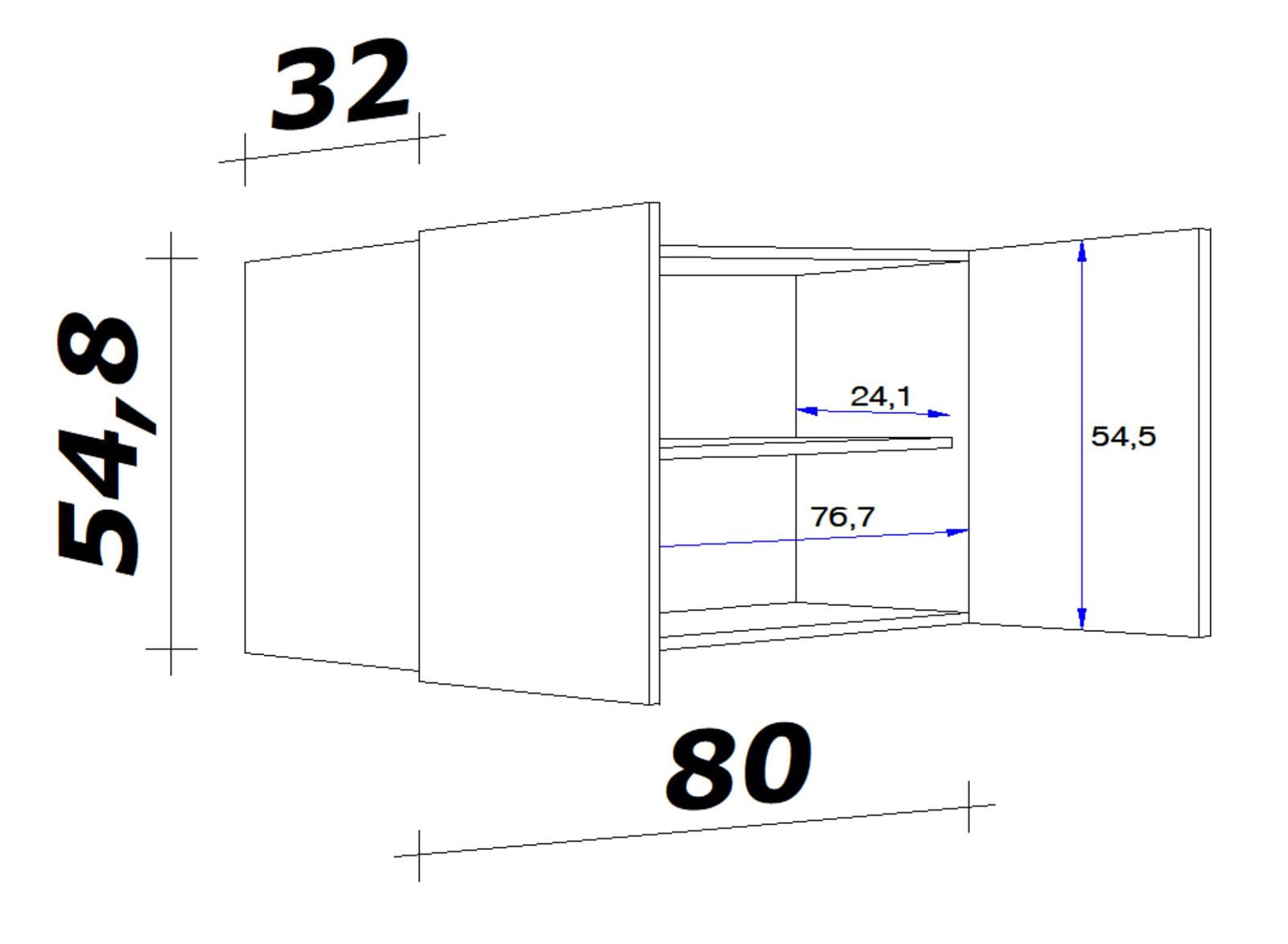 Küchen Hängeschrank NANO Buche