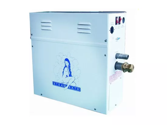 Hammam droit VENUS 6 places avec sièges ergonomiques, panneau de contrôle extérieur et sonde de température - L212 x L134 x H210 cm