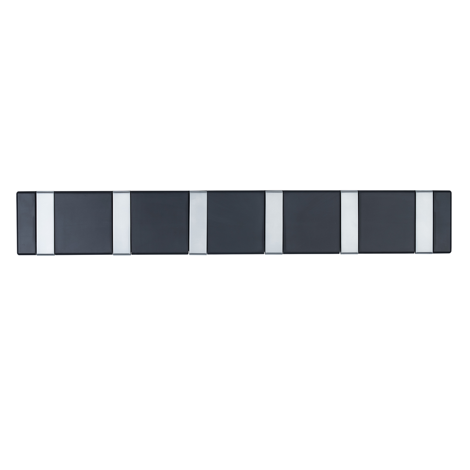 Garderobenleiste - schwarz-verchromt - 6 Haken