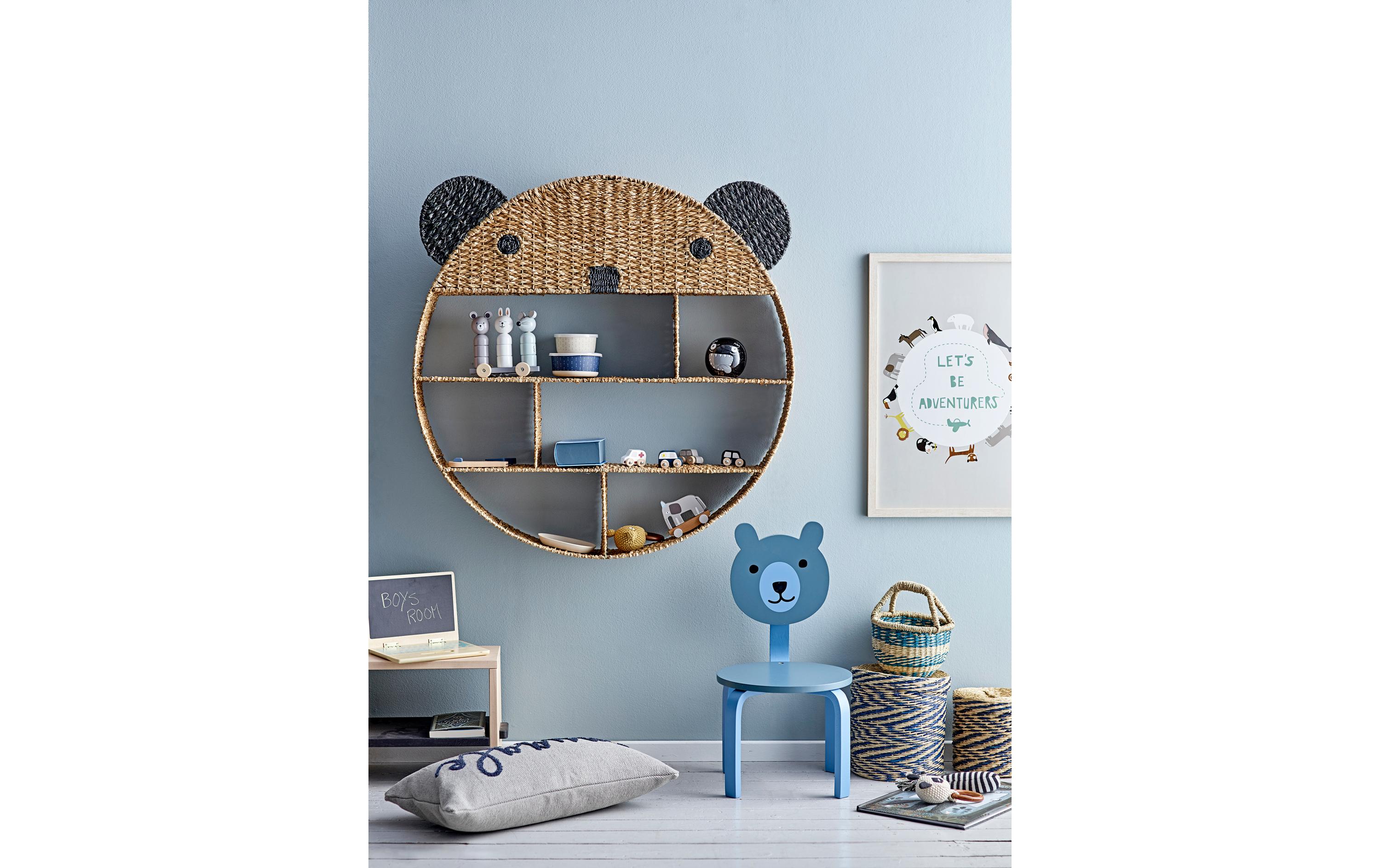 Bücherregal Ghalia Natur, Bankuan-Gras<br>Regal für Kinder