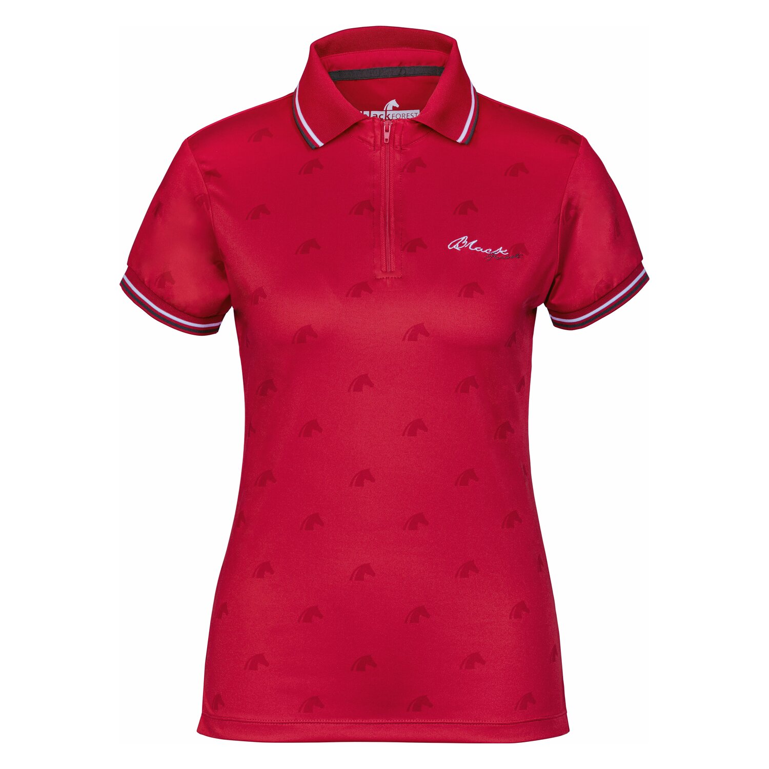 black forest Poloshirt Allover  - wine red