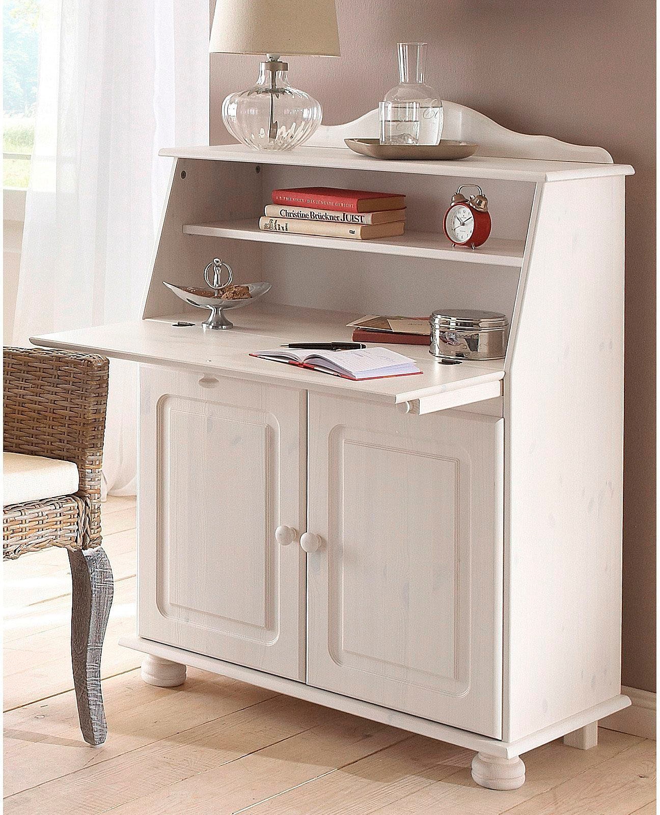 GOODproduct Sekretär »Mette, Schreibtisch im Landhausstil,« aus Massivholz, Breite 82 cm