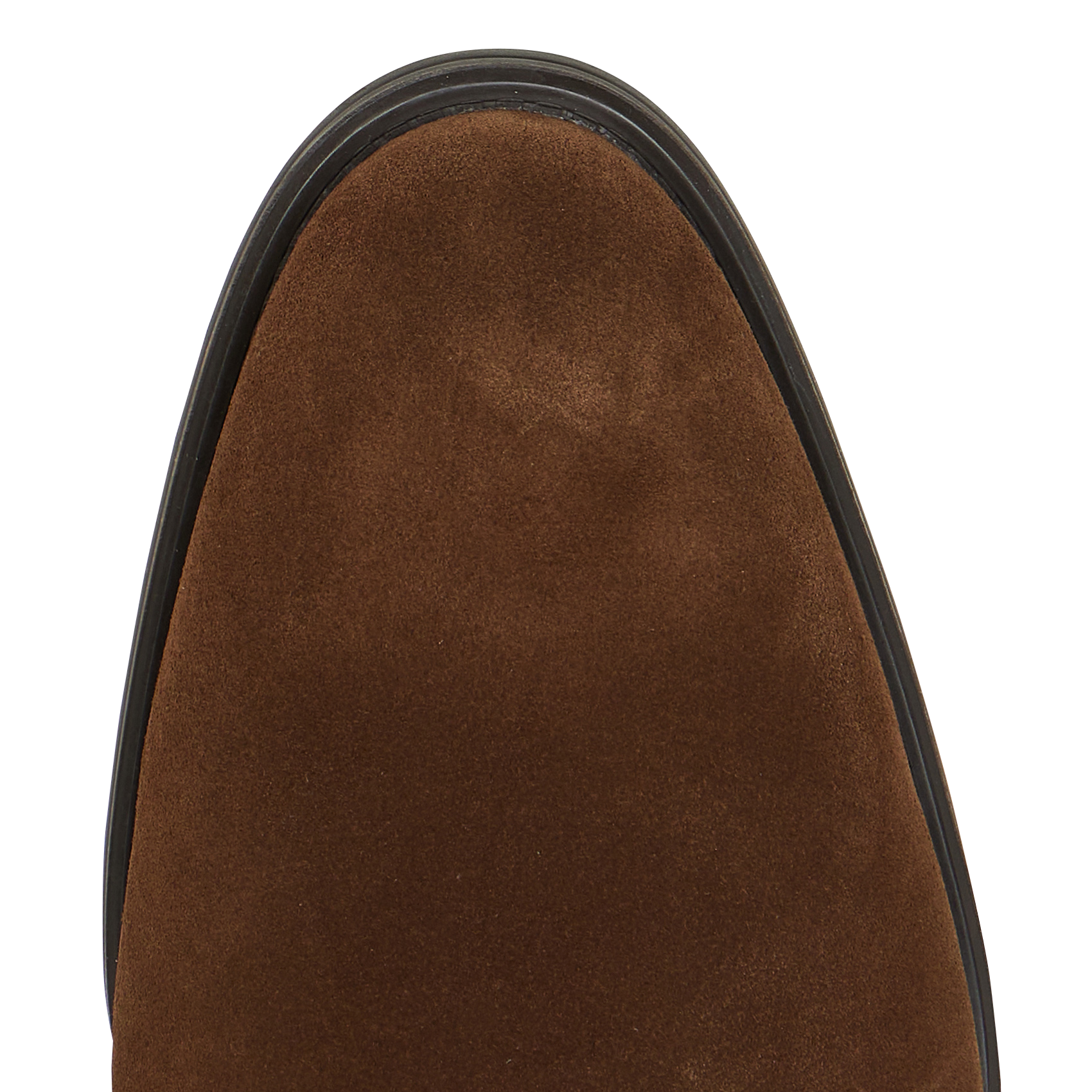 Chelsea boots en cuir velours| Marron