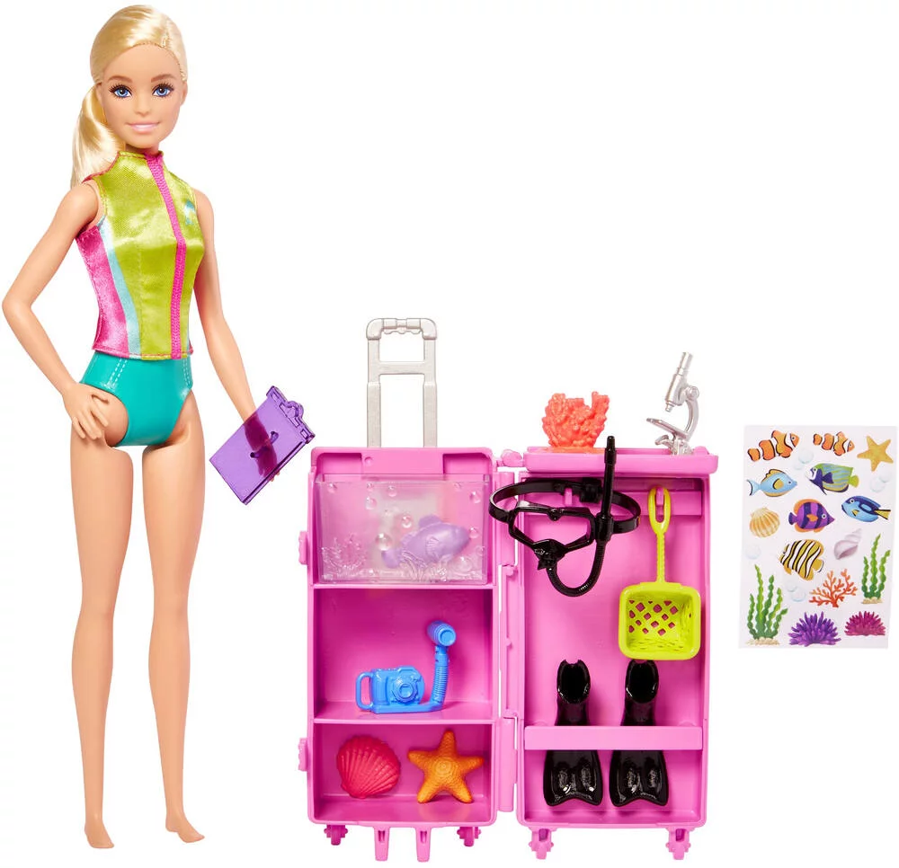 BARBIE - COFFRET BARBIE PLONGEUSE -  BLONDE