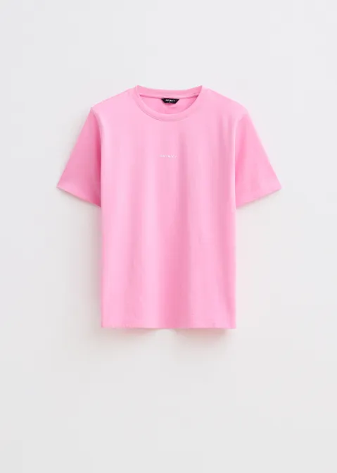 T-shirt met logo roze (ROS)
