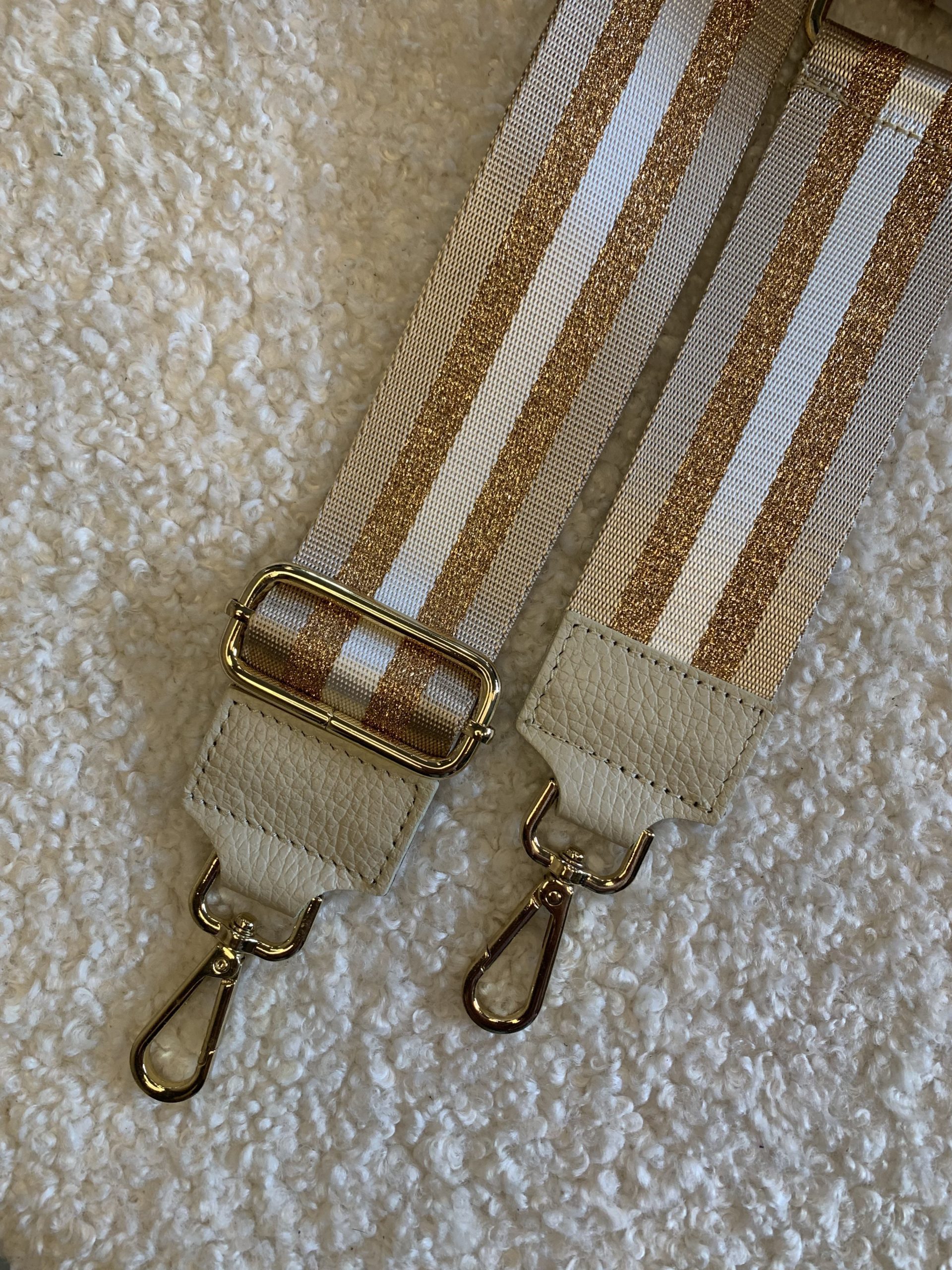 Bag Strap - Glitter Ecru - Goud