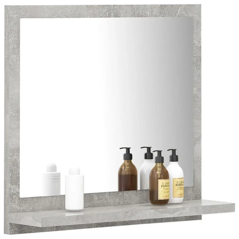 vidaXL - Spiegel - Grijs - Bewerkt hout - 40 x 10.5 x 37 cm