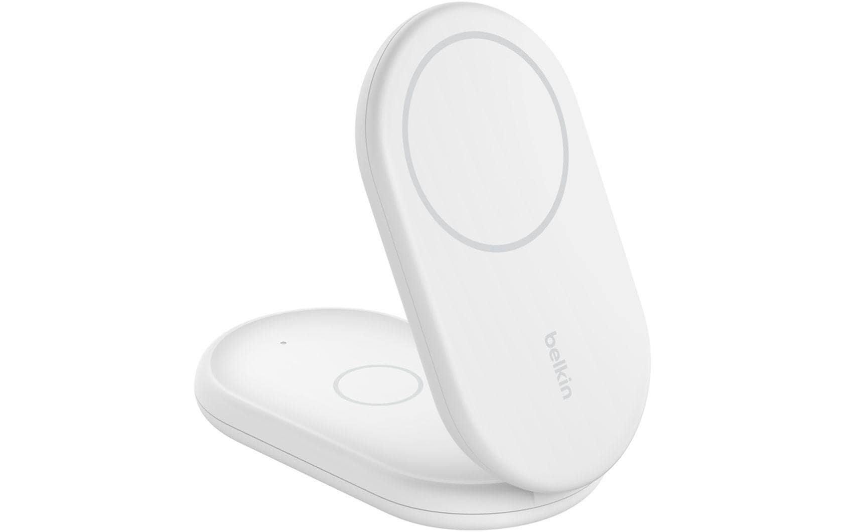Wireless Charger Boostcharge klappbar Weiss inkl. NetzteilVerstellbare kabellose magnetische Ladestation mit Qi2