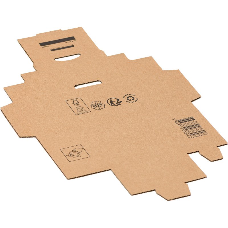 Boîte postale kraft brun simple cannelure H 6 x L 8 x P 10 cm