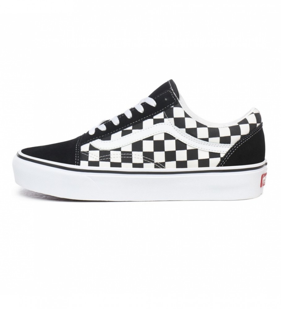 Tênis Vans Old Skool Platform com estampa xadrez preta
