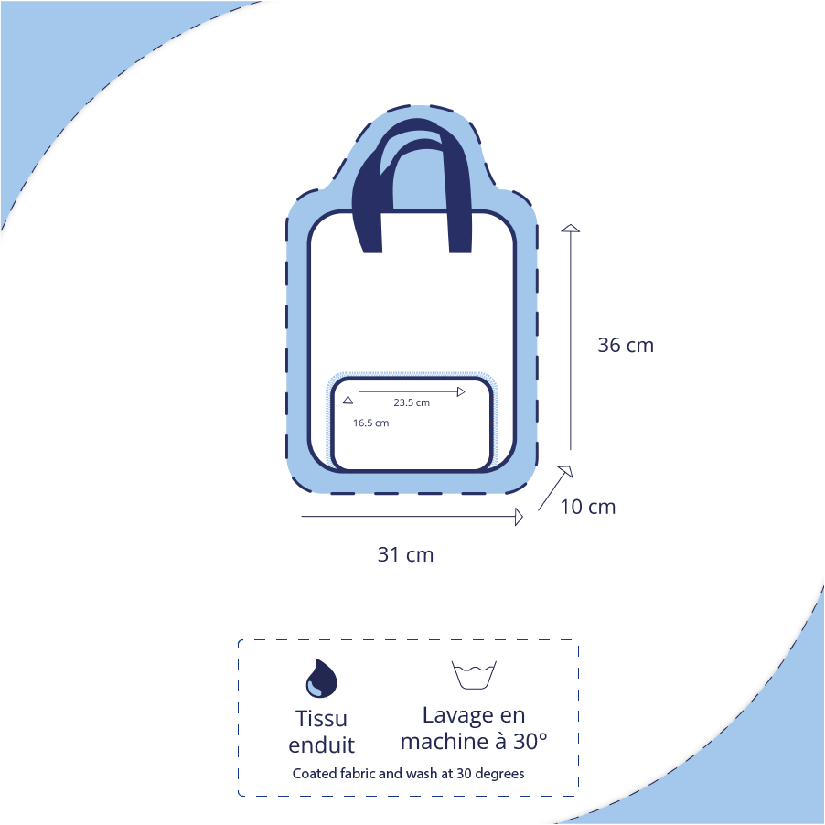 Sac À Dos Pliable Gaby Scandinavia Bleu
