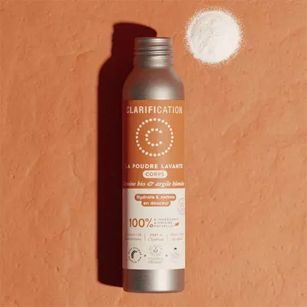 Pó de limpeza natural Clarification com aveia orgânica e ácido hialurônico 40g