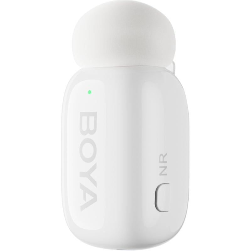 Boya MINI-13 2.4 GHz Ultra-Mini draadloze microfoon 2TX+2RX, wit