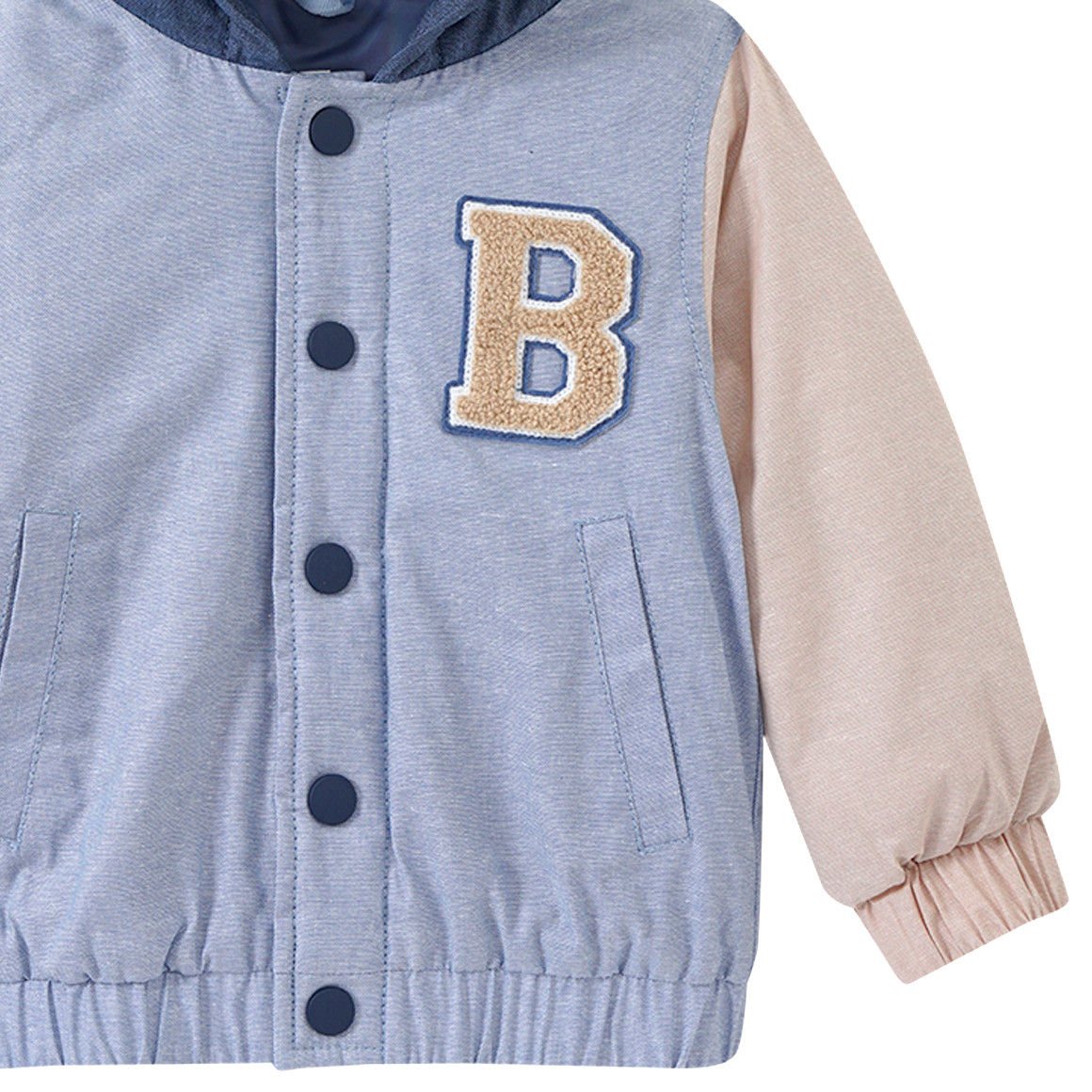 Topomini Baby Jacke im College-Style blau / hellblau / beige