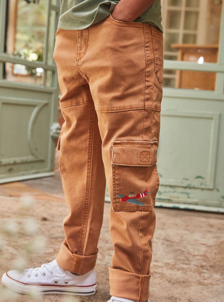 Pantalon cargo caramel