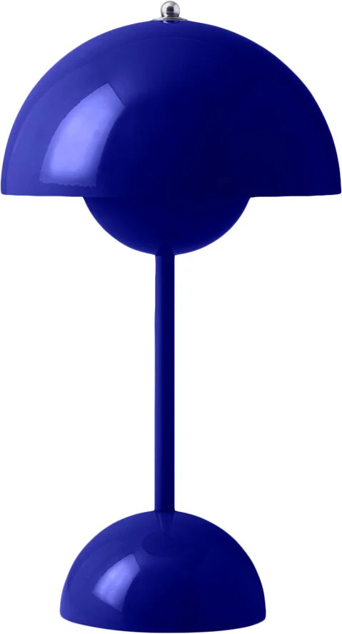 &Tradition Flowerpot Portable Lamp VP9, Magnetic Charger Cobalt blue