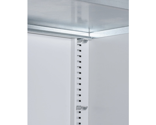 Pro-Line A opbergkast met 84 open opbergbakken, grijs, 700x1980x300 mm, 2 deuren