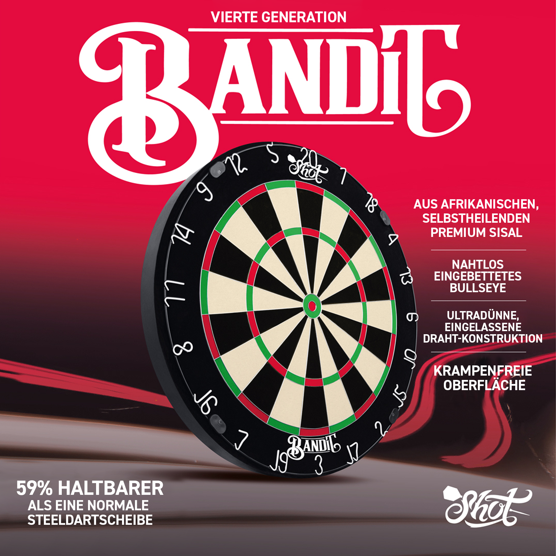 Shot - Bandit Professional - Dartboard