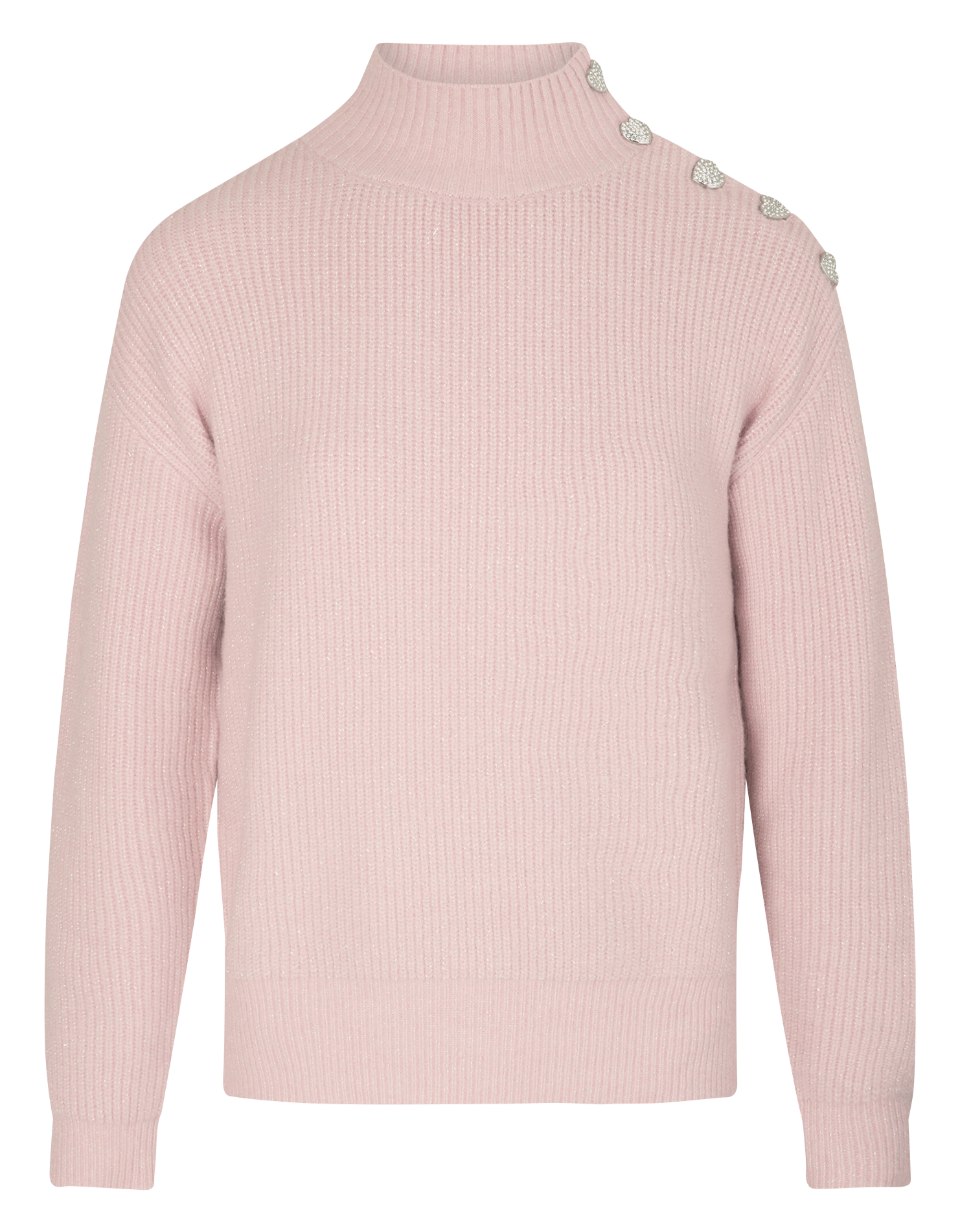 MSTORI - Pull droit col montant | Rose