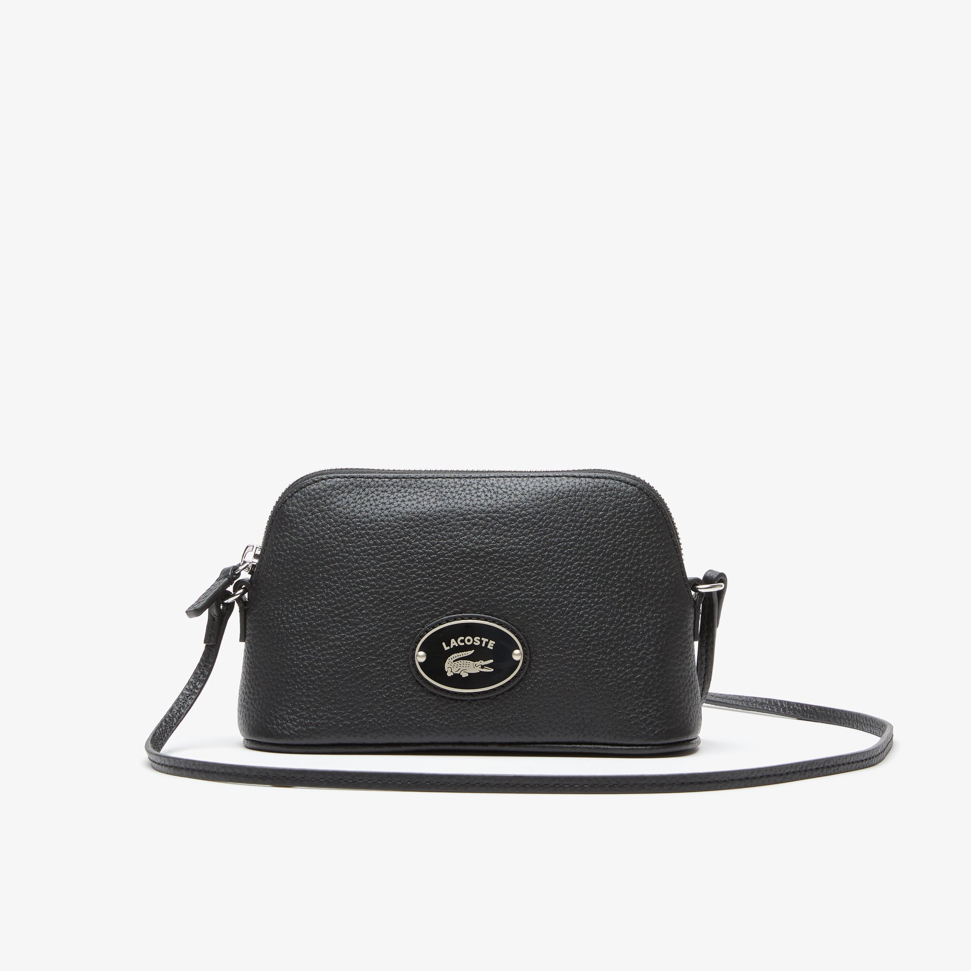 Sac dôme femme Lacoste en cuir grainé à bandoulière Sacs à bandoulière - Noir - Lacoste - Femme