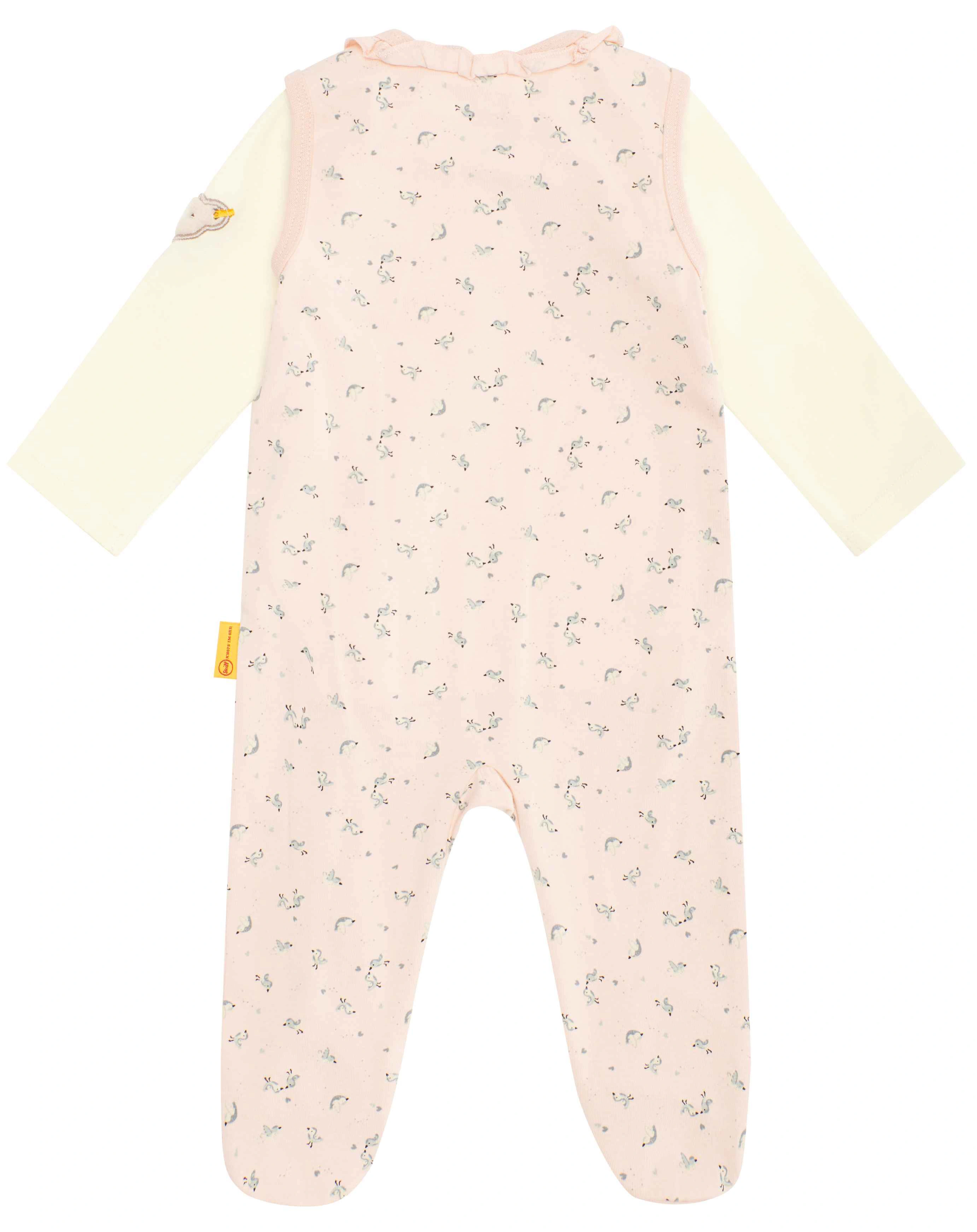 Strampler-Set BIRD'S TWITTERING FLOWER mit Langarmshirt in peachy keen