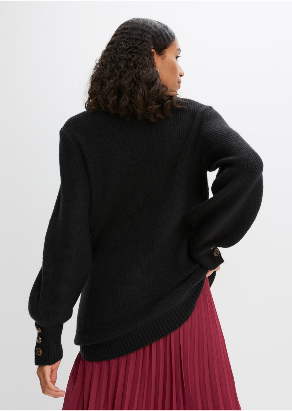 Pull long à boutons