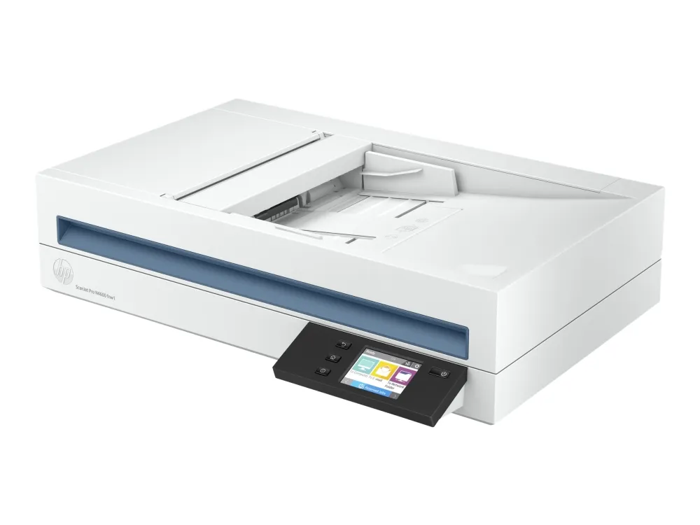 HP Scanjet Pro N4600 fnw1 - Dokumentscanner - Contact Image Sensor (CIS) - Duplex - 216 x 5362 mm - 600 dpi x 1200 dpi - op til 40 ppm (mono) / op til 40 ppm (farve) - ADF (100 ark) - op til 6000 scanninger pr. dag - Gigabit LAN, USB 3.0, Wi-Fi(n)