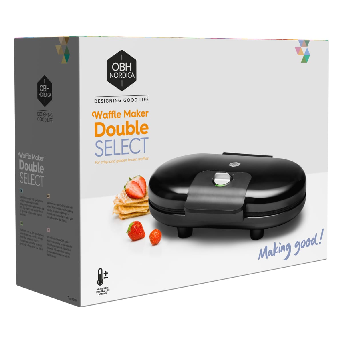 OBH Nordica doble vaffeljern 6969