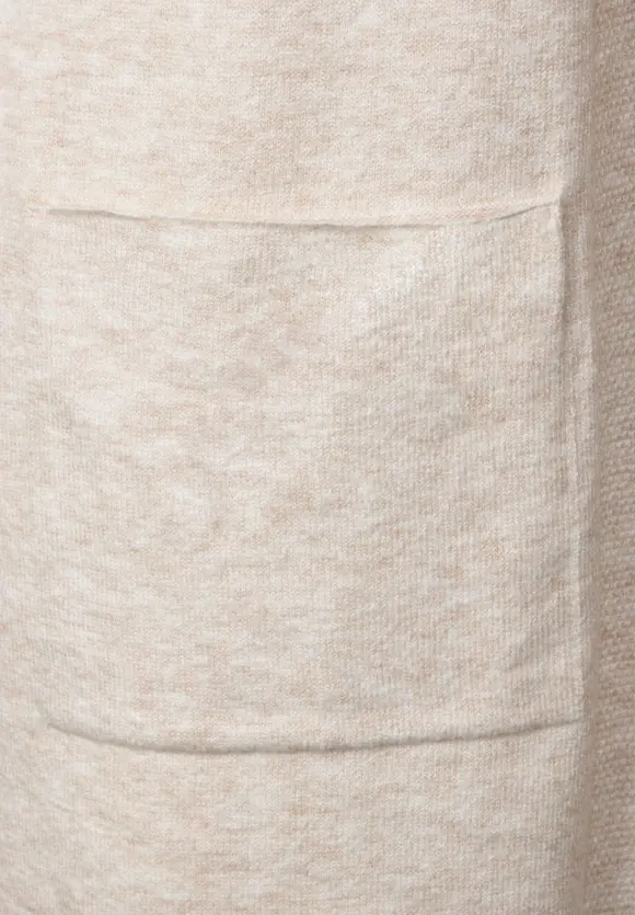 Offener Long Cardigan - whisper cream melange