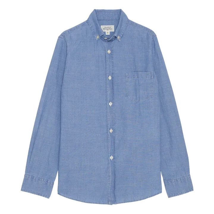 Hartford Chemise Coton Chambray Pitt | Bleu indigo