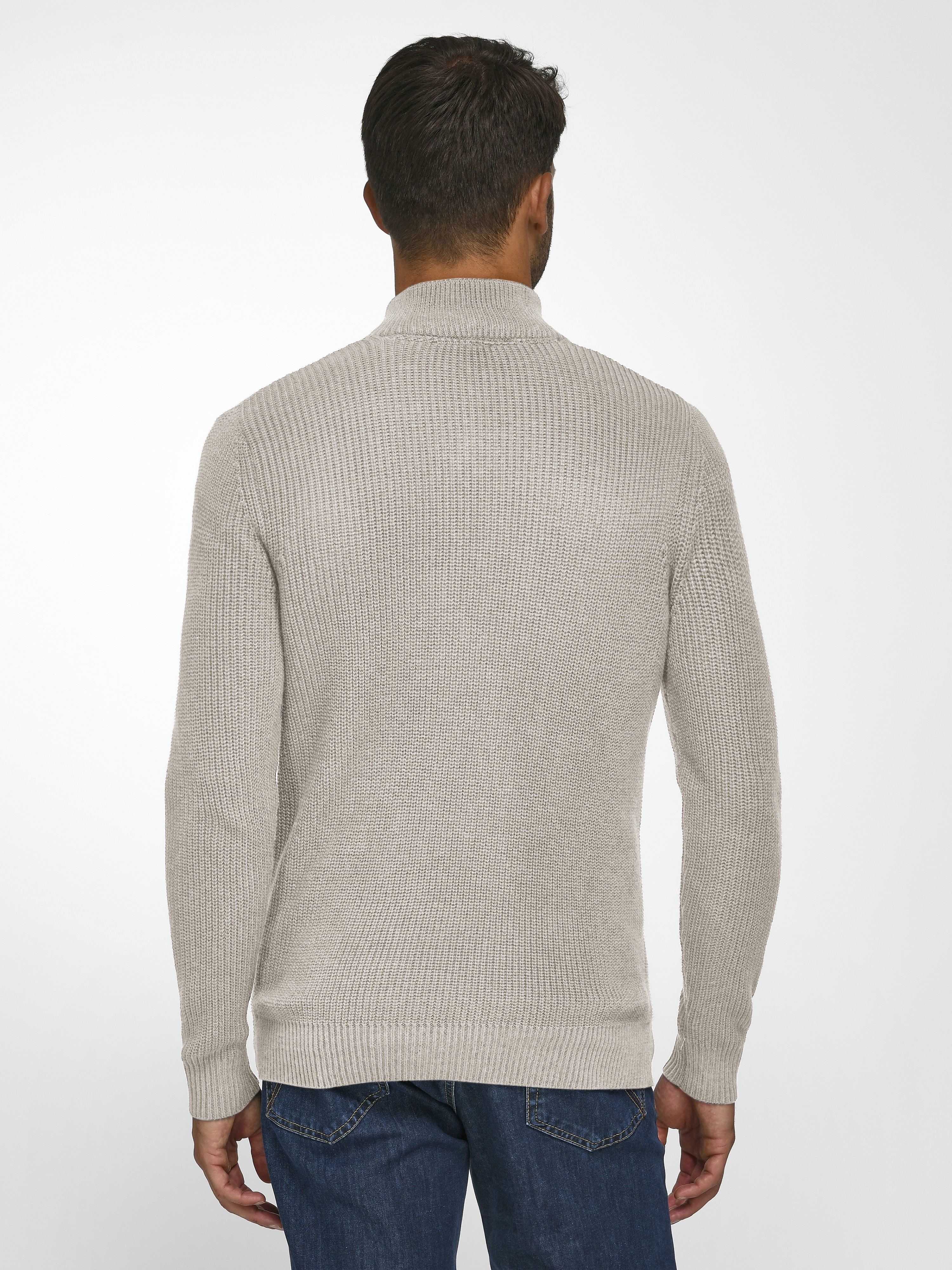 Pullover mit Stehbundkragen