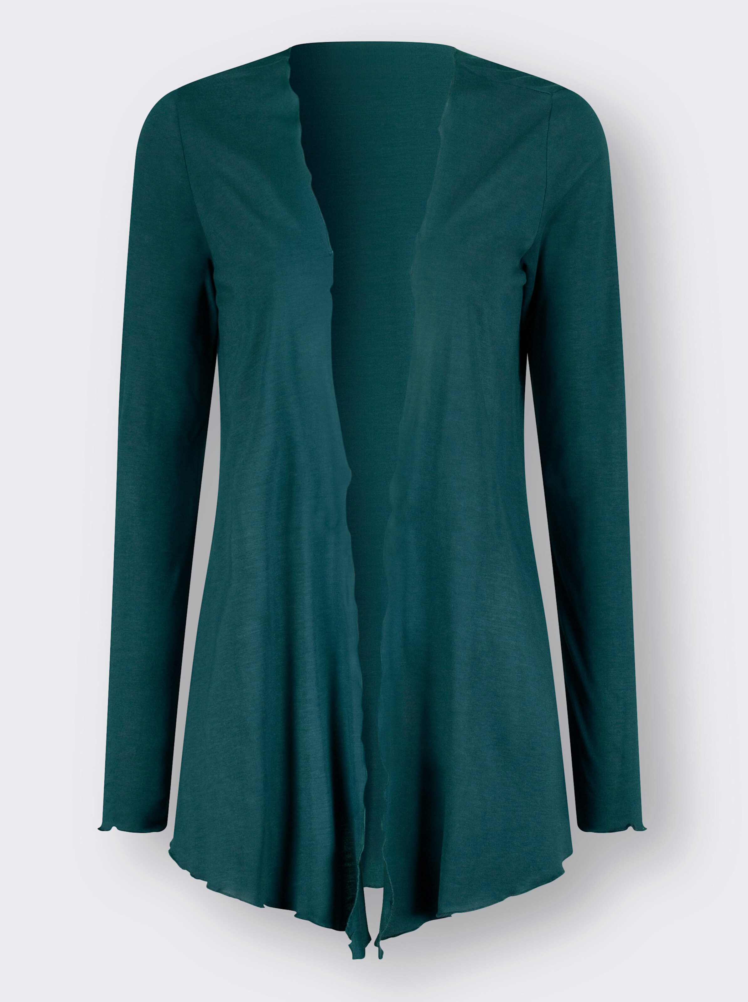 Shirtjacke mit Rüschenabschluss