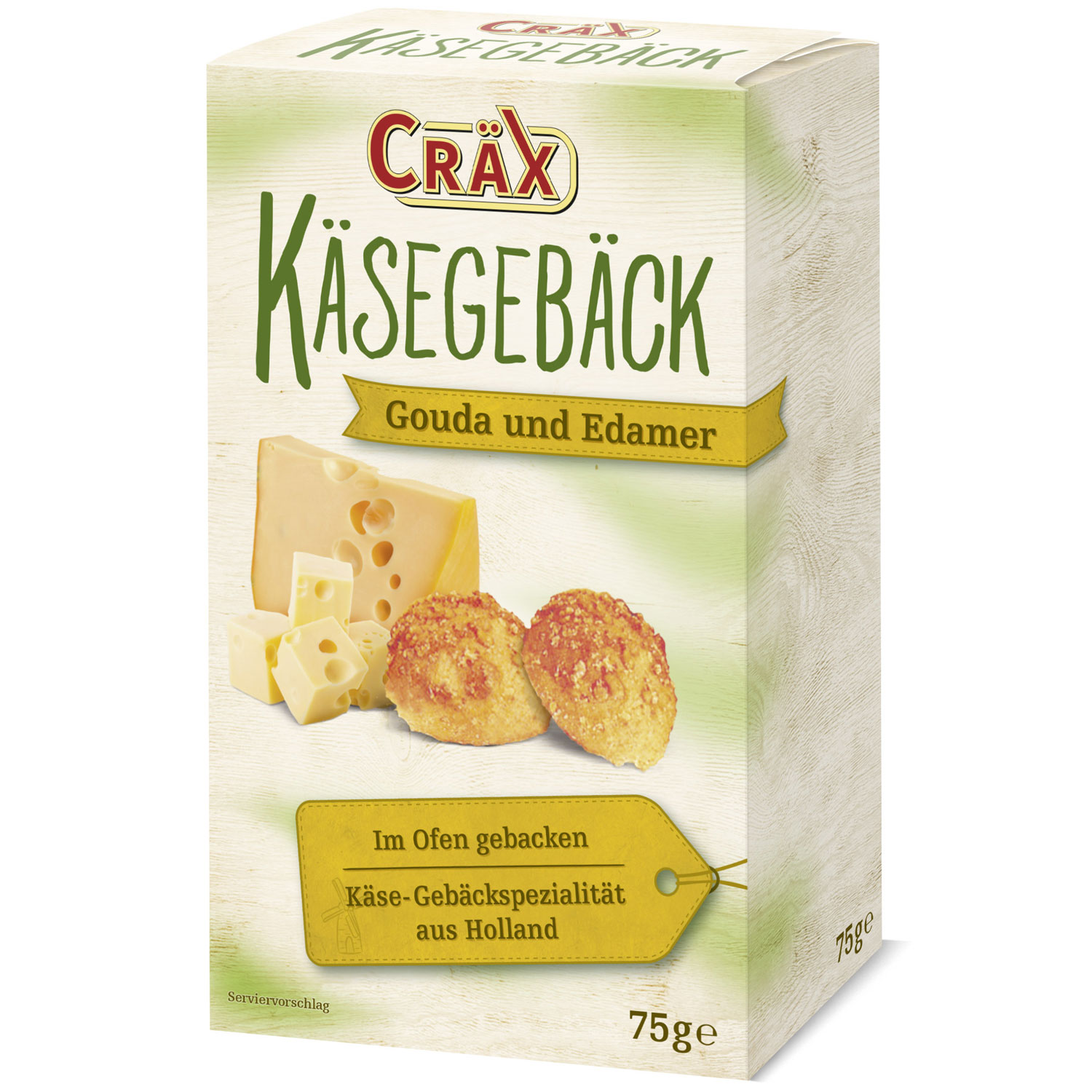 Cräx Käsegebäck Gouda und Edamer 75g MHD:10.9.25