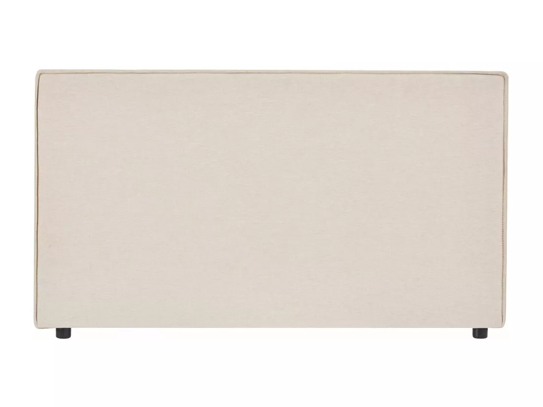 Tête de lit DACIO 120 rembourrée, En tissu polyester pour lit 120 cm, Sur pieds en plastique, Écru