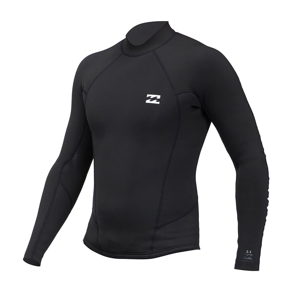 Billabong ABSOLUTE JACKET BACK ZIP - Top néoprène 2/2mm Homme black