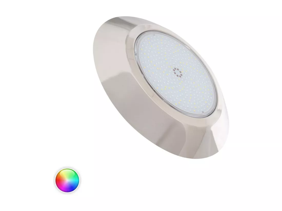 Spot LED Piscine en Saillie Inox RGBW Submersible 12V DC IP68 24W RGBW