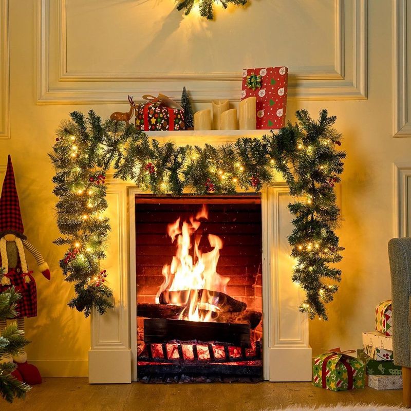Meisterhome - Guirlande met verlichting - Kerstguirlande - 2.70 meter - 50 LED