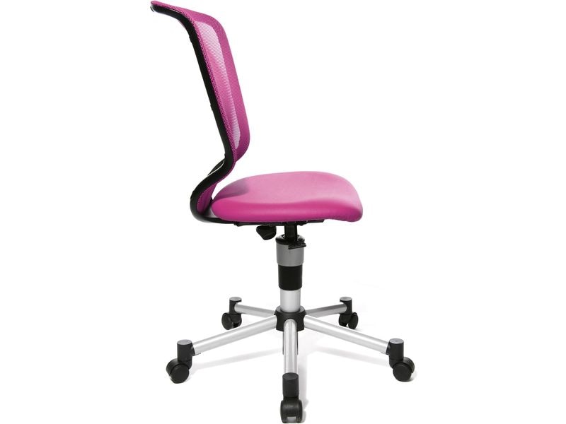 Topstar Kinder Bürostuhl Titan Junior, Rosa Mitwachsender Design-Kinder- und Jugenddrehstuhl