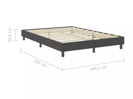 Sommier tapissier Gris Tissu 140 x 200 cm