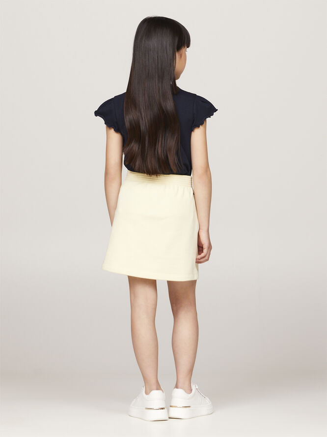 Tommy Hilfiger MONOTYPE MINI SWEAT SKIRT Lemon zest