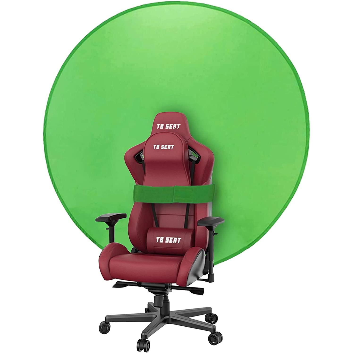(Ø110cm) Faltbarer Pop Up Green Screen Stuhl Hintergrund Leinwand Kulisse   Tragetasche - Grün