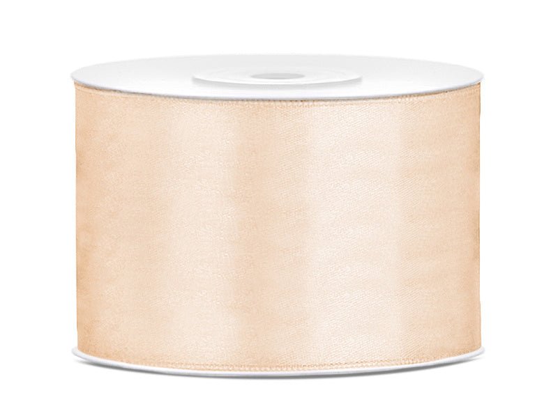 Satijn Lint Vanille Creme 50mm 25m